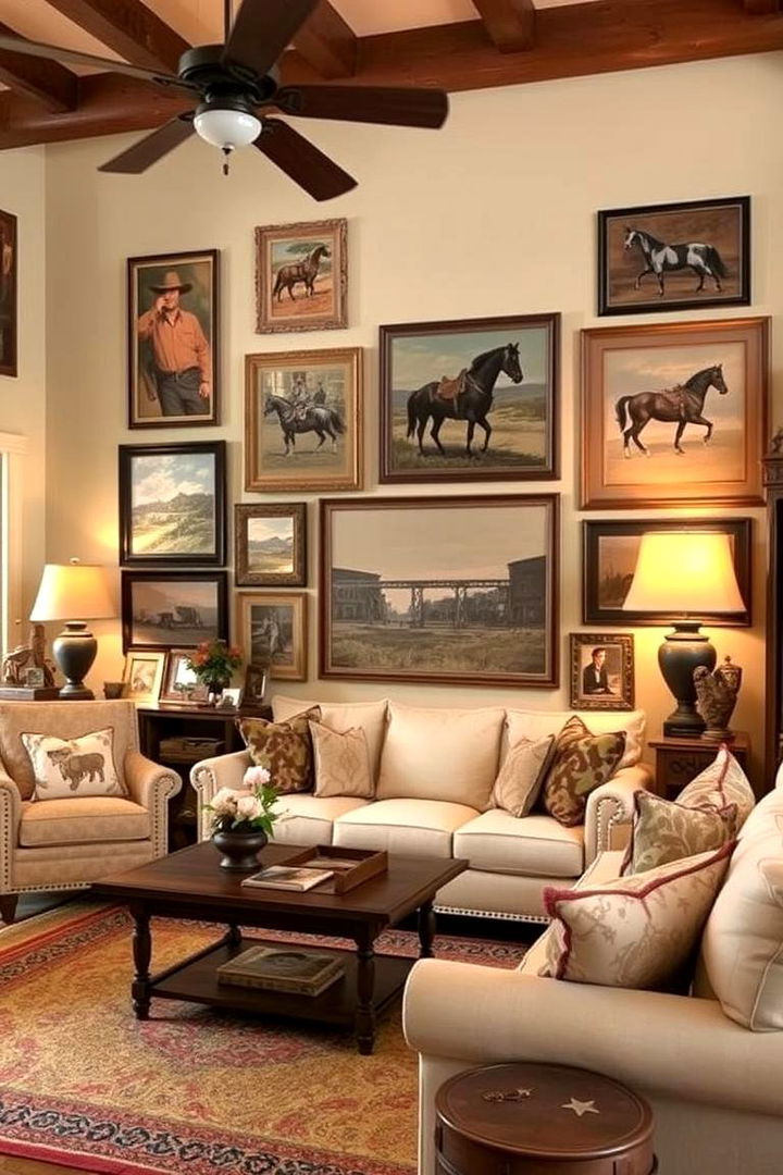 Vintage Western Art and Antiques - 22 Western Living Room Ideas