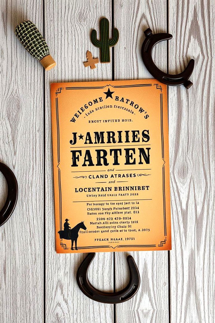 Vintage Western Invitations - 22 Western Wedding Ideas