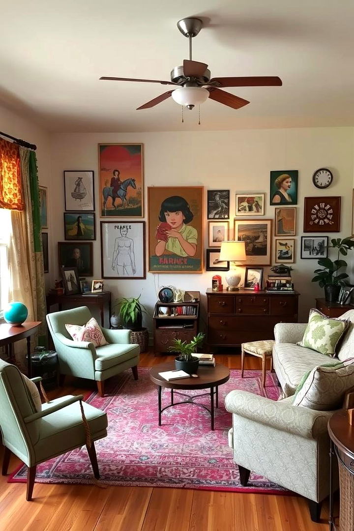 Vintage and Eclectic Decor - 22 Cozy Living Room Ideas