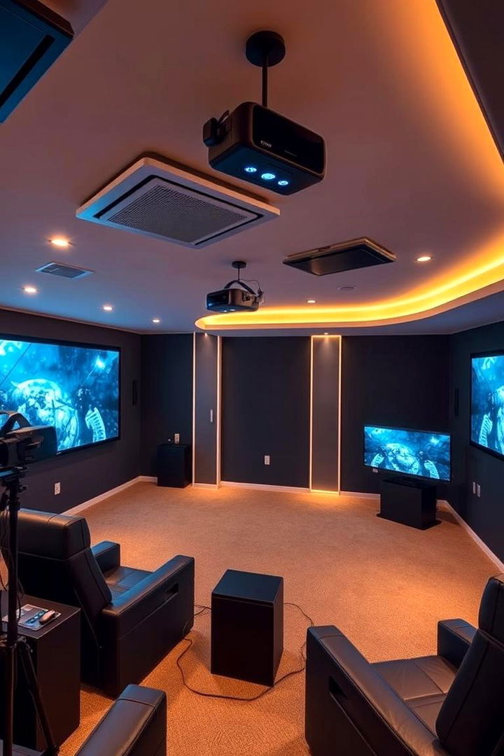 Virtual Reality Integration - 22 Basement Home Theater Ideas