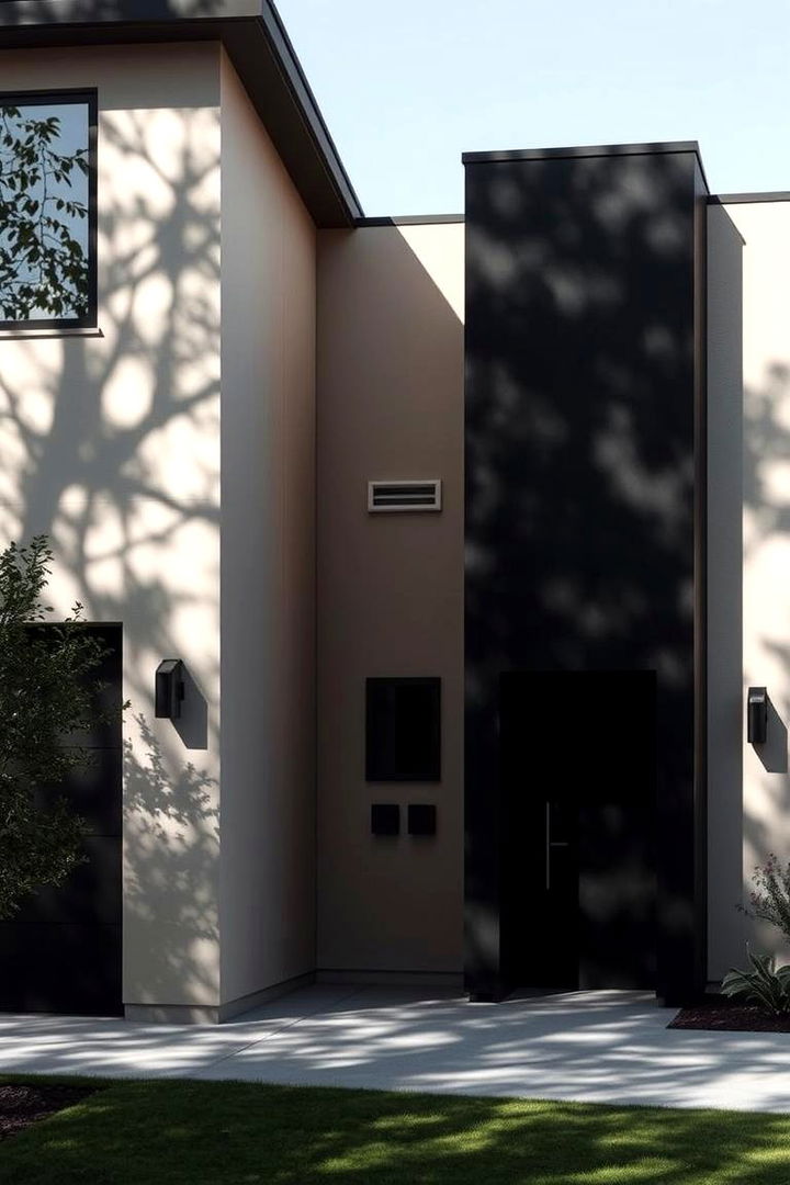 Visual Depth with Shadows - 22 beige and black house exterior ideas