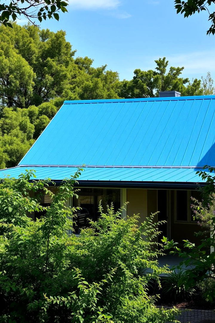 Visual Harmony with Natural Surroundings - 22 houses with blue metal roofs