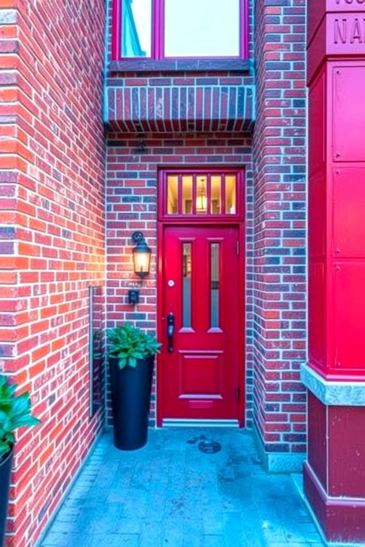 Vivid Brick Red Appeal - 22 Exterior Brick Paint Color Ideas
