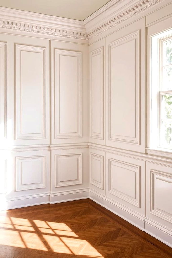 Wainscoting with Molding - 22 Wall Molding Ideas