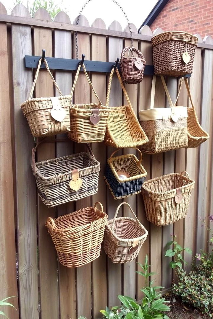 Wall Mounted Basket System - 22 Outdoor Toy Storage Ideas