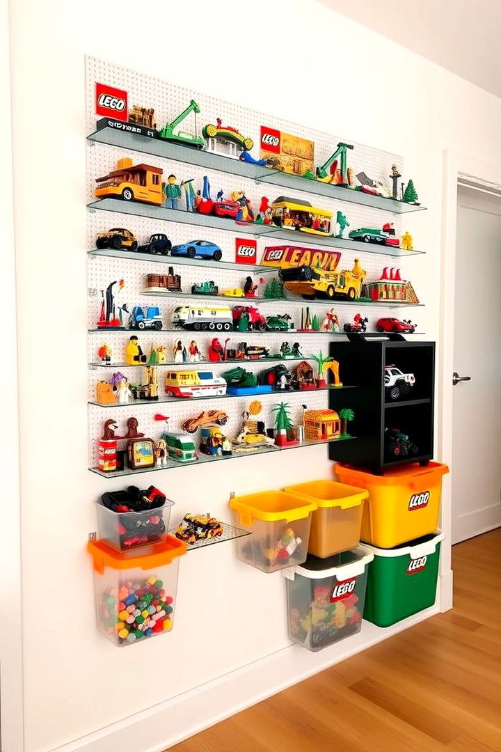 Wall Mounted Display Shelves - 22 Lego Storage Ideas