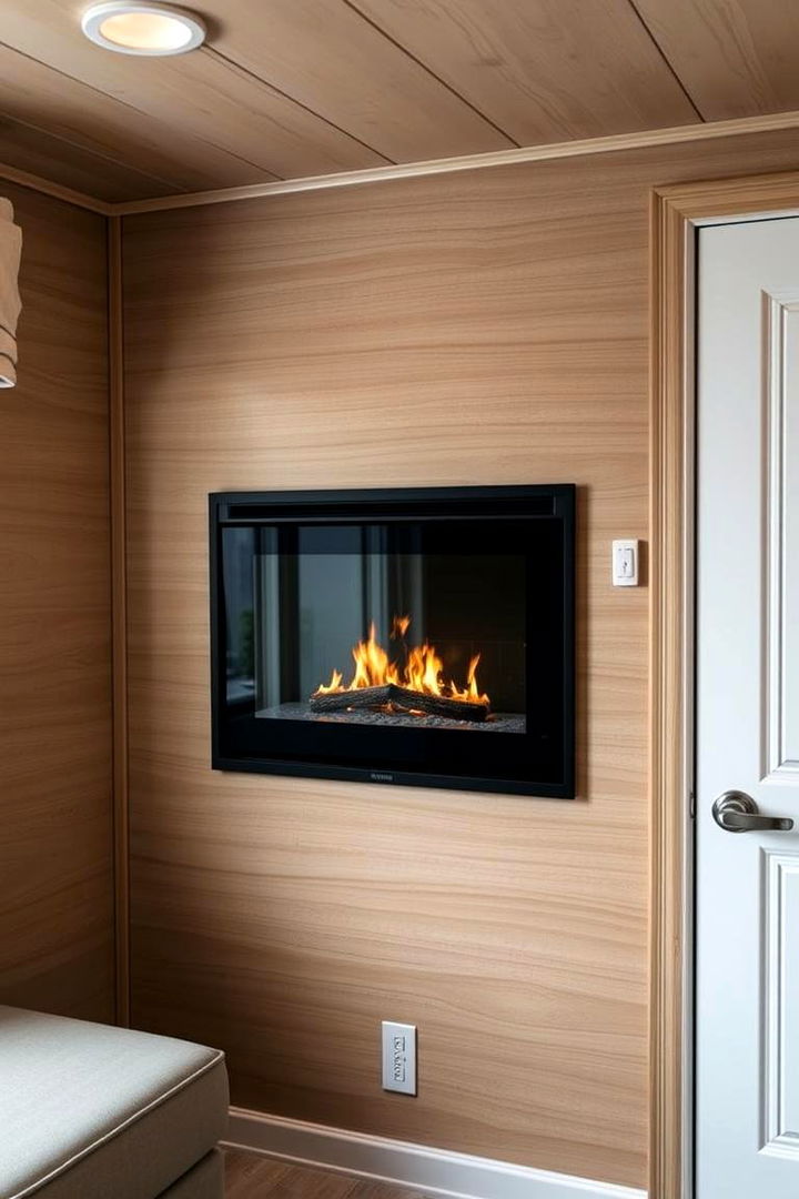 Wall Mounted Fireplace - 22 Cabin Fireplace Ideas