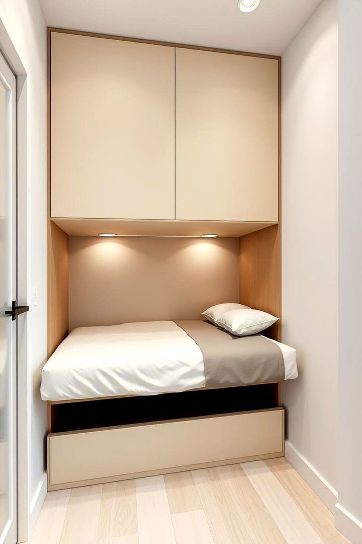 Wall Mounted Foldaway Beds - 22 2 Beds in One Small Room Ideas