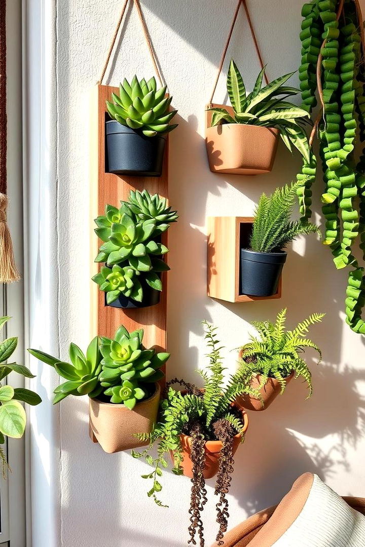 Wall Mounted Planters - 22 Boho Wall Decor Ideas