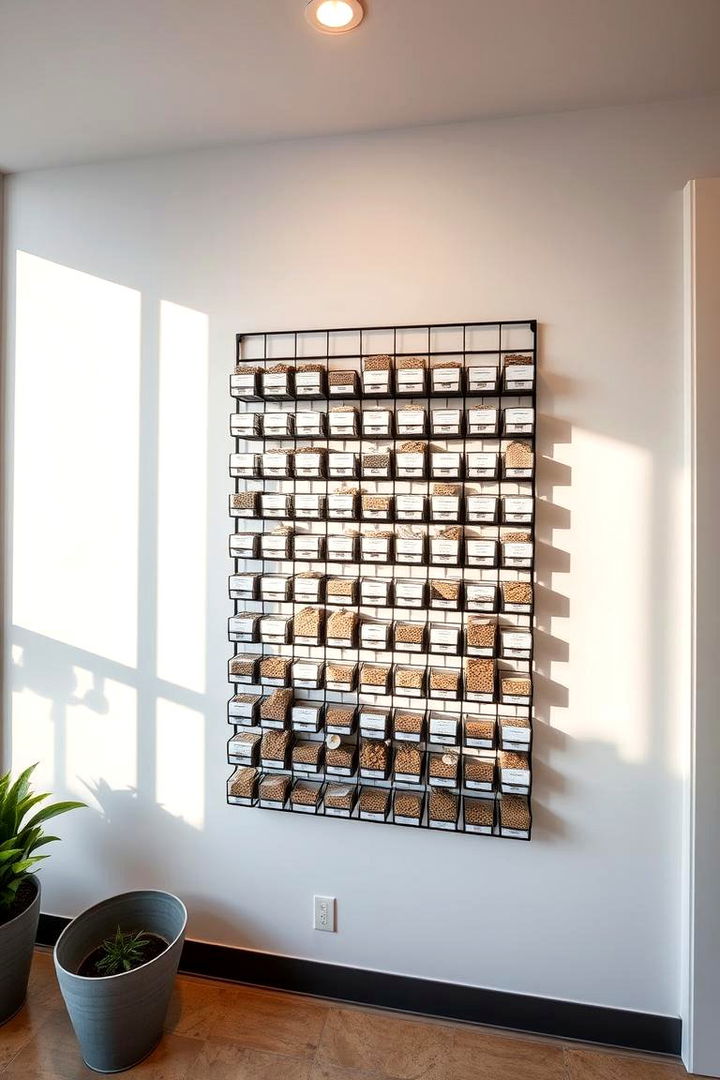 Wall Mounted Seed Rack - 22 Seed Storage Ideas