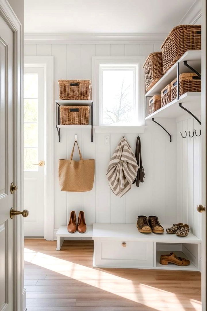 Wall Mounted Shelving Innovations - 22 Mudroom Storage Ideas