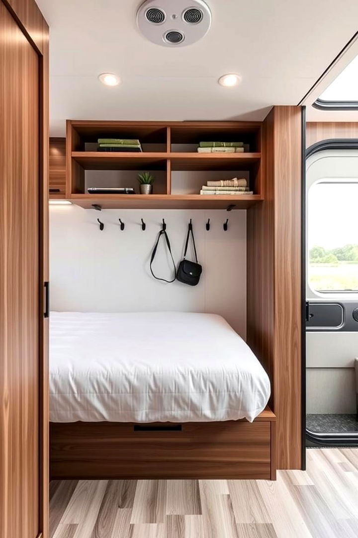 Wall Mounted Storage Ideas - 22 Rv Bedroom Ideas