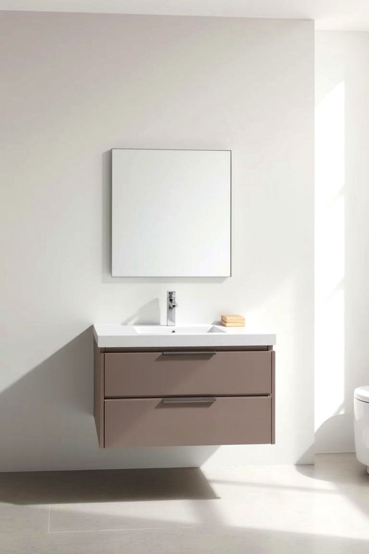 Wall Mounted Vanity - 22 Small Bathroom Vanity Ideas