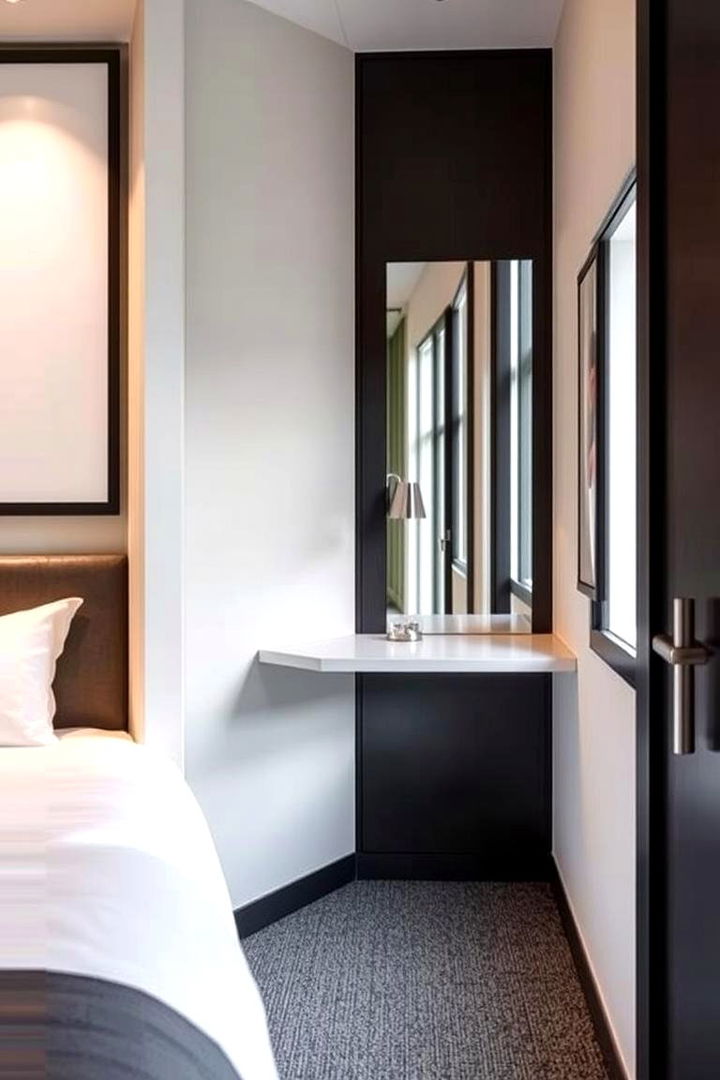 Wall mounted Desks - 22 small guest room ideas