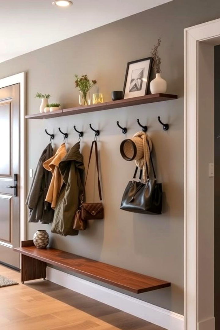 Wall mounted Hooks and Racks - 22 Mud Room Ideas