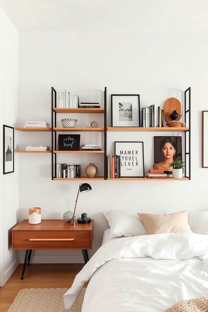 Wall mounted Shelves - 22 Small Bedroom Ideas