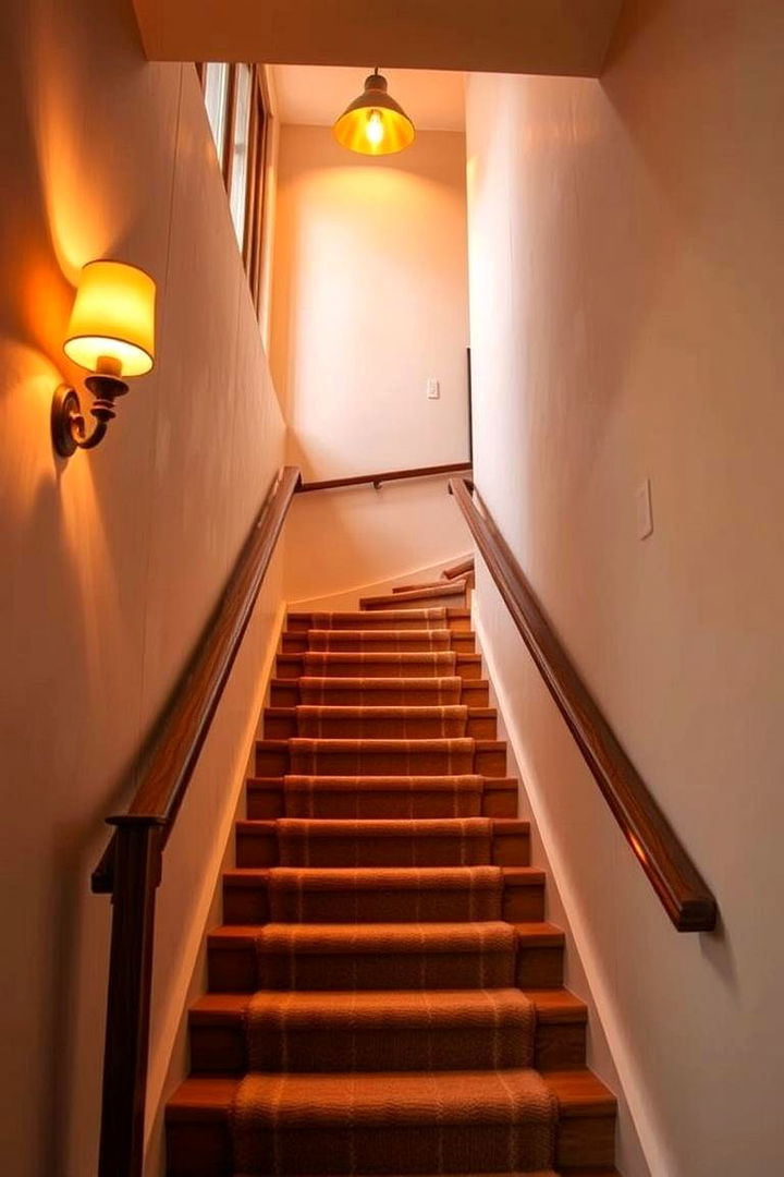 Warm Ambiance Fixtures - 22 Staircase Lighting Ideas