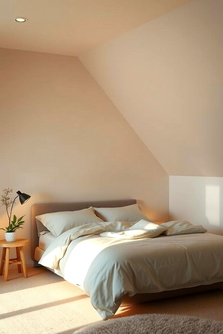 Warm Ambient Lighting - 22 Low Sloped Ceiling Bedroom Ideas