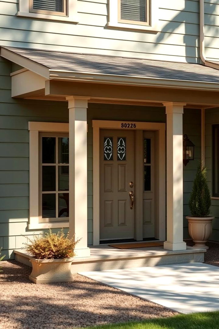 Warm Beige Bliss - 22 Exterior House Color Schemes With Sage Green Siding