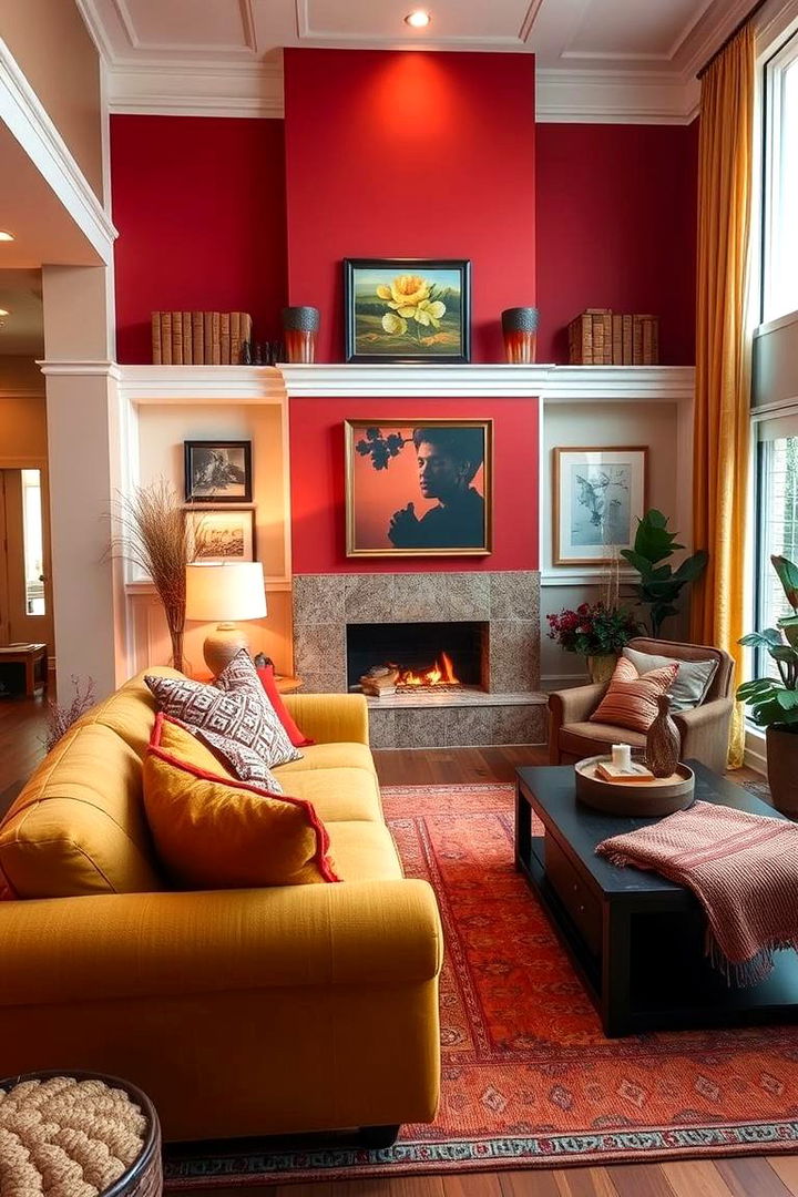Warm Color Palettes - 22 Country Living Room Ideas