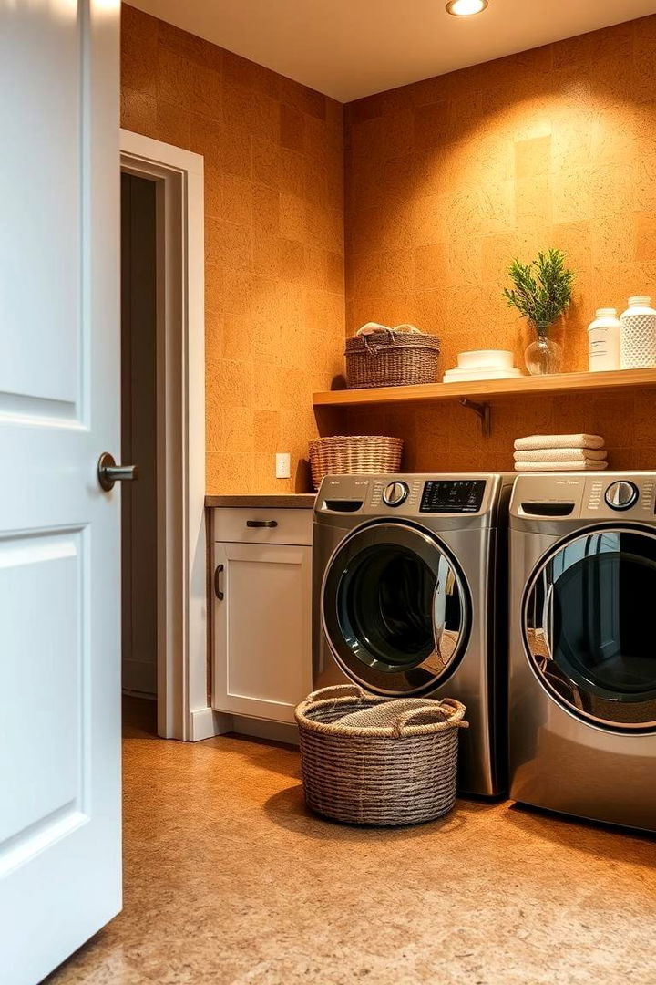 Warm Cork Flooring - 22 Laundry Room Floor Ideas