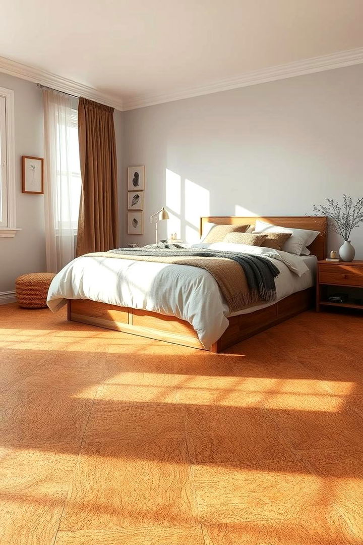 Warm Cork Inspirations - 22 Bedroom Flooring Ideas