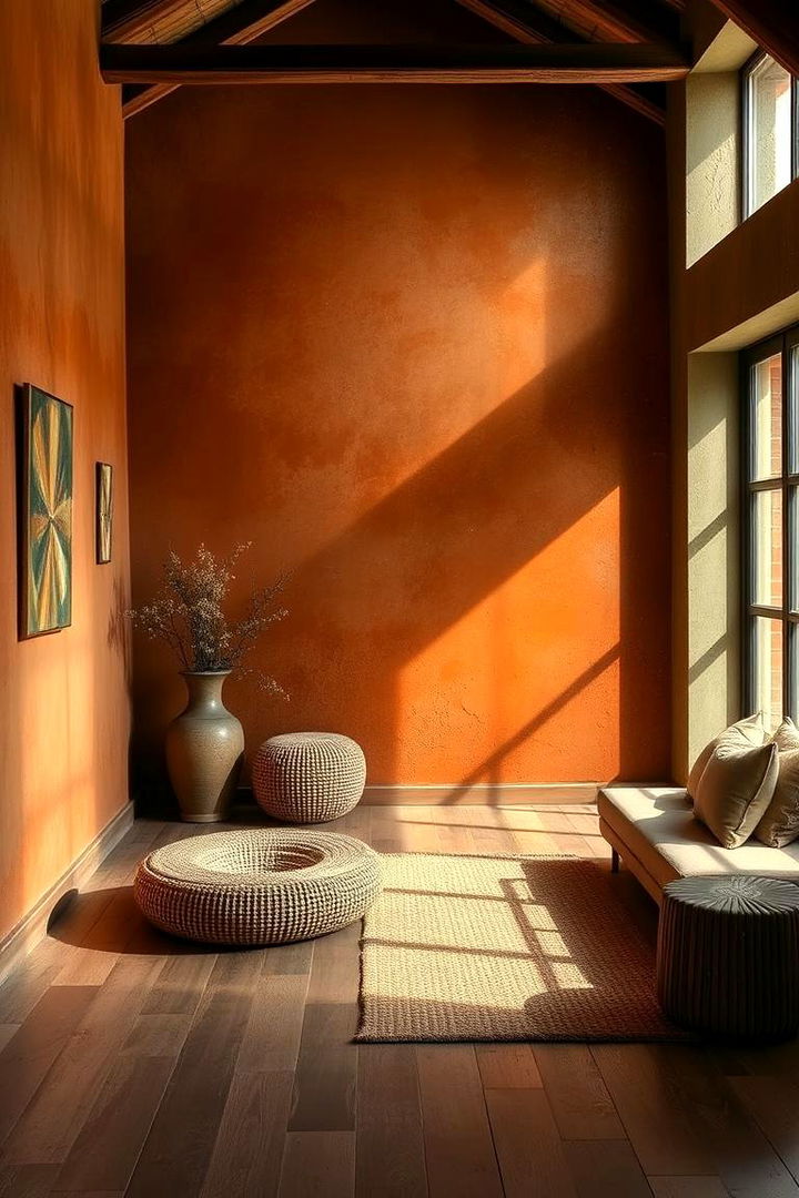 Warm Earth Tones Fusion - 22 Floor and Wall Color Ideas