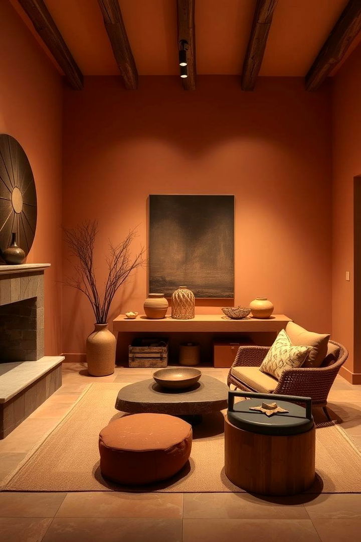 Warm Earth Tones - 22 Boho Meditation Room Ideas