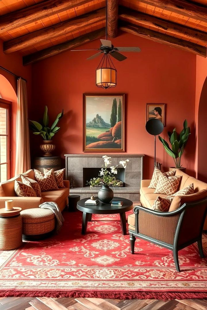Warm Earthy Color Palettes - 22 Spanish Style Living Room Ideas