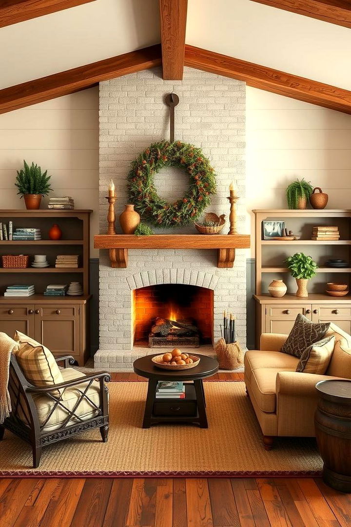 Warm Farmhouse Colors - 22 Farmhouse Fireplace Ideas