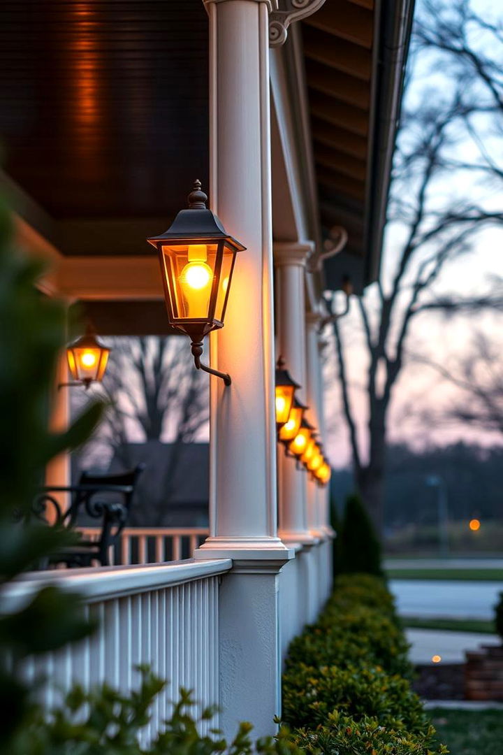 Warm Glow Post Lights - 22 Front Porch Lighting Ideas