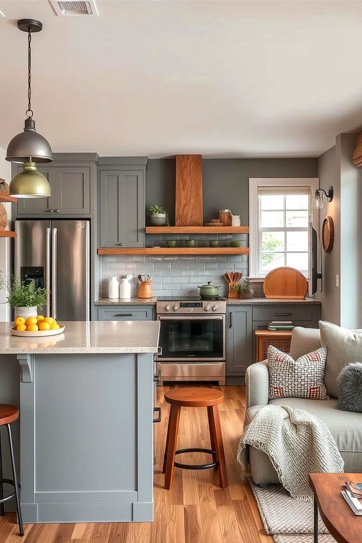 Warm Gray Accents for Coziness - 22 Gray Kitchens