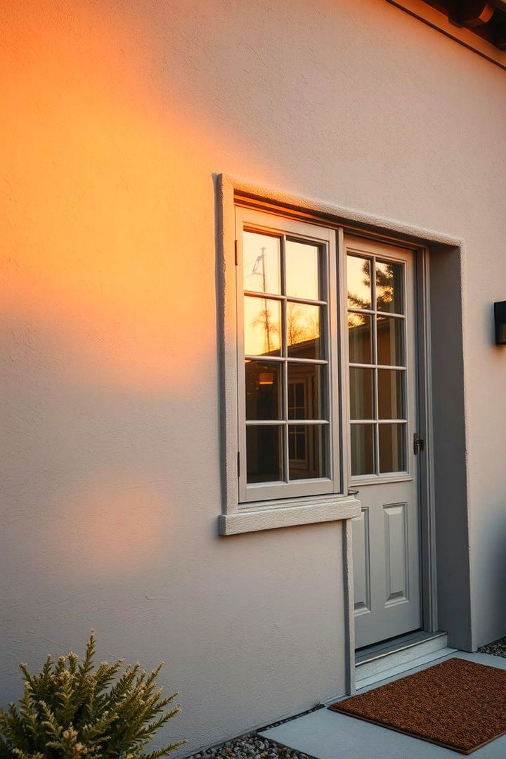 Warm Gray at Sunset - 22 Gray Exterior House Paint Ideas