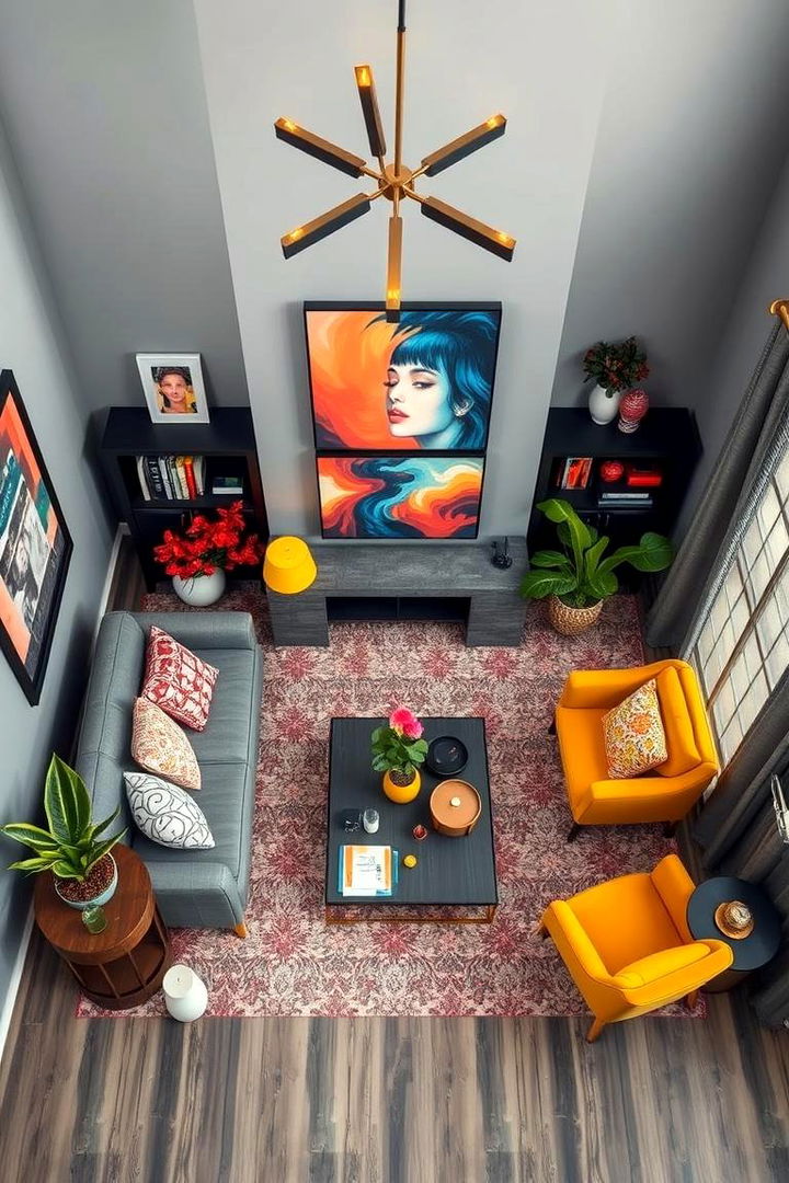 Warm Gray with Bold Color Pops - 22 Gray Living Room Ideas