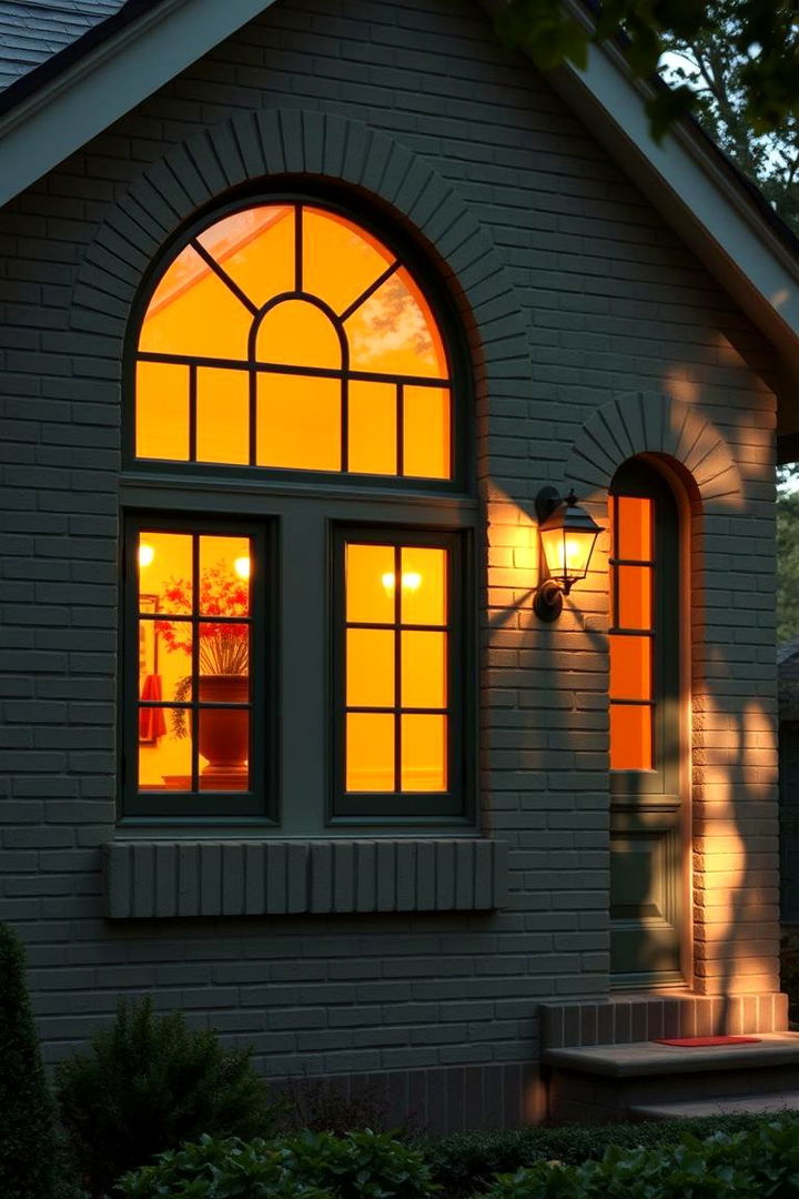 Warm Interior Glows - 22 Sage Green Painted Brick House Ideas