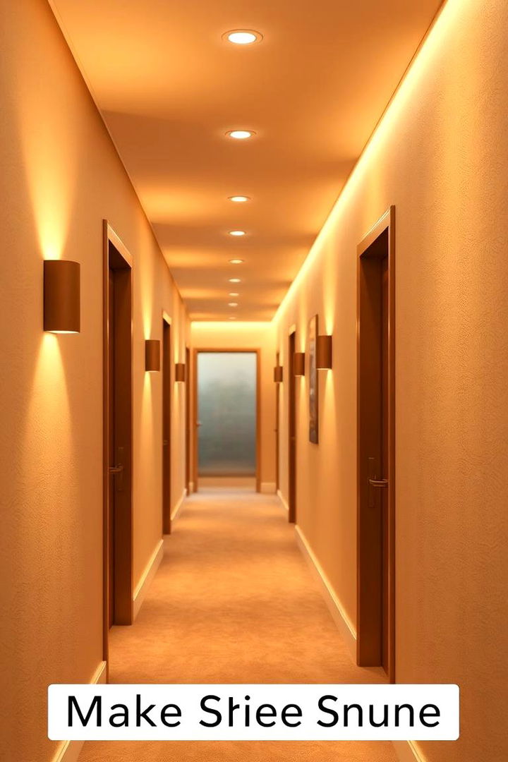 Warm Lighting Ambiance - 22 Hallway Decor Ideas