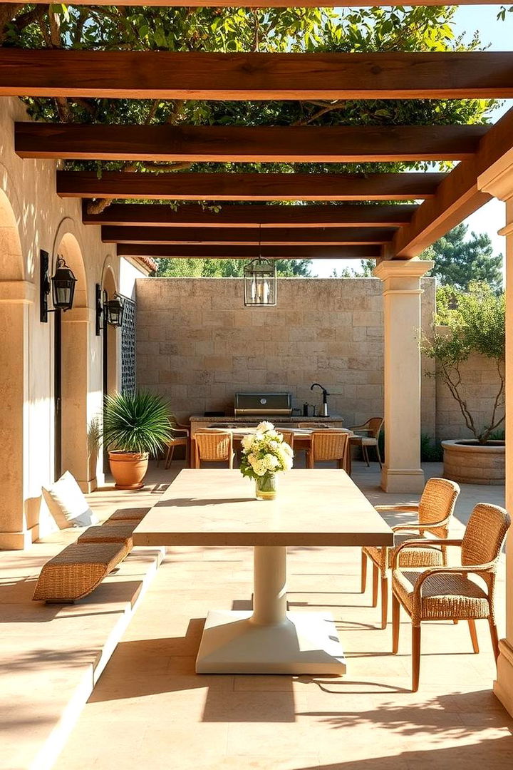 Warm Limestone Countertops - 22 Outdoor Countertop Ideas