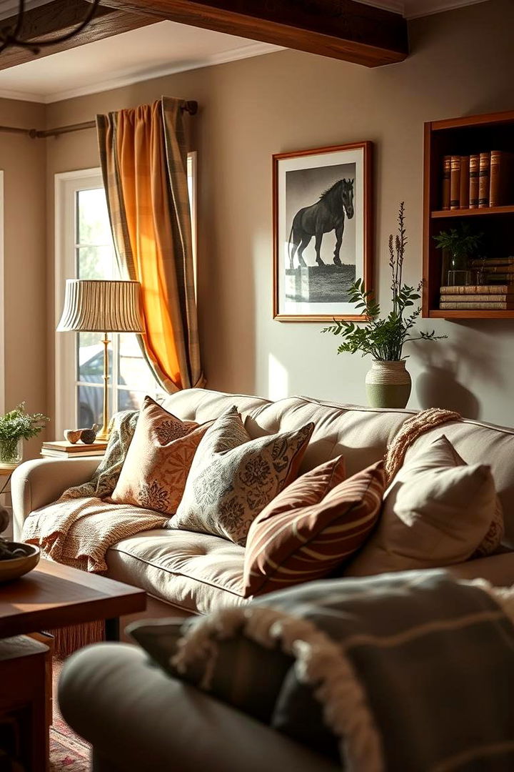 Warm Mediterranean Textiles - 22 Mediterranean Living Room Ideas