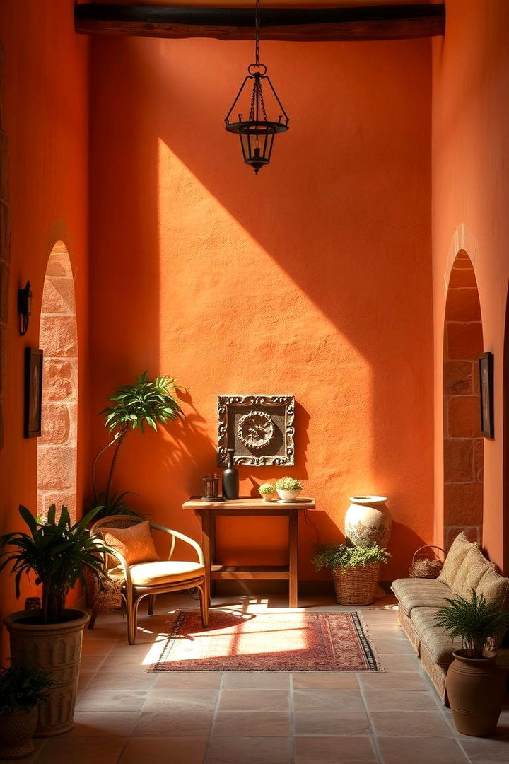 Warm Mediterranean Vibe - 22 Orange Accent Wall Ideas