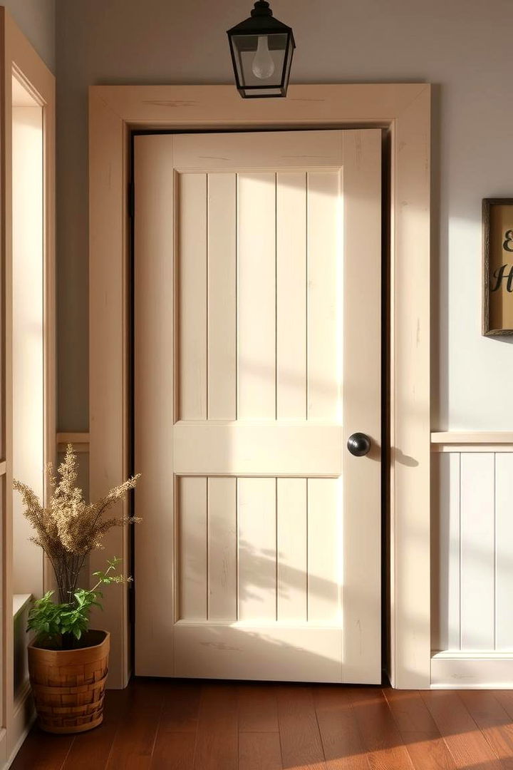 Warm Neutral Hues - 22 Farmhouse Front Door Ideas