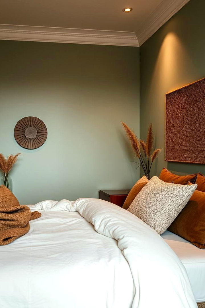 Warm Neutral Oasis Calm Earth Toned Environment - 22 Green and Brown Bedroom Ideas