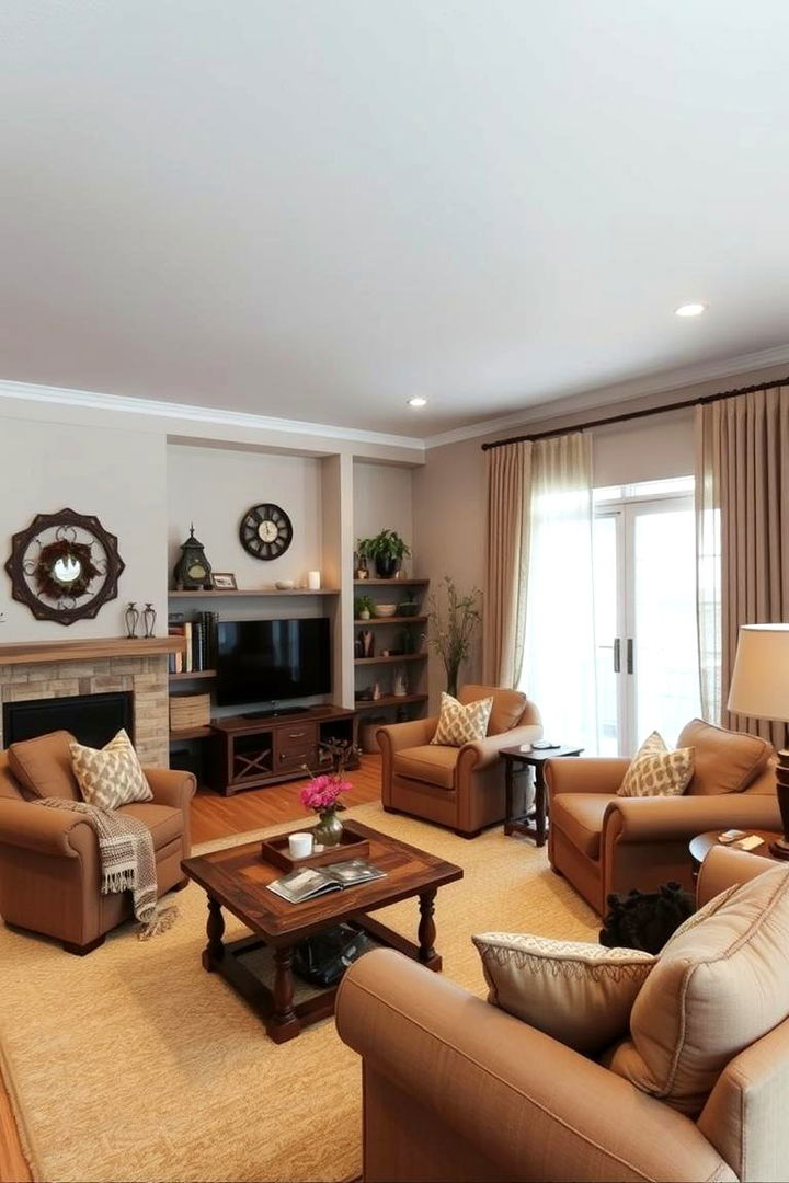 Warm Neutral Palettes - 22 Rustic Living Room Ideas