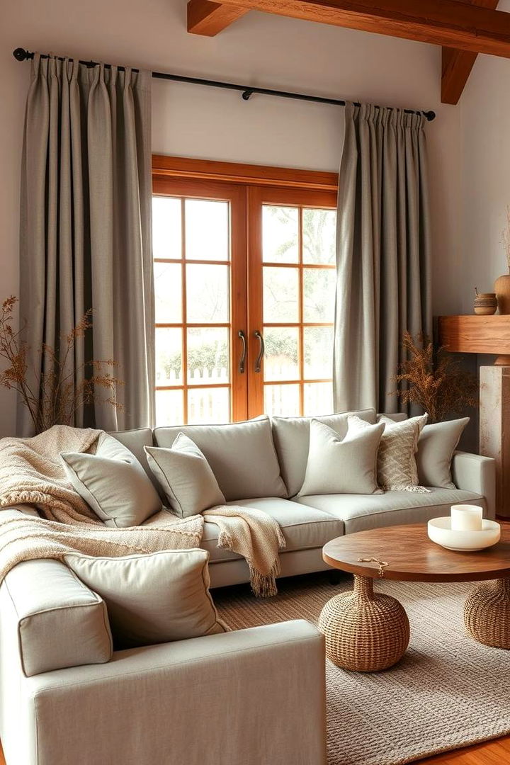 Warm Neutral Textures - 22 Grey and Beige Living Room Ideas
