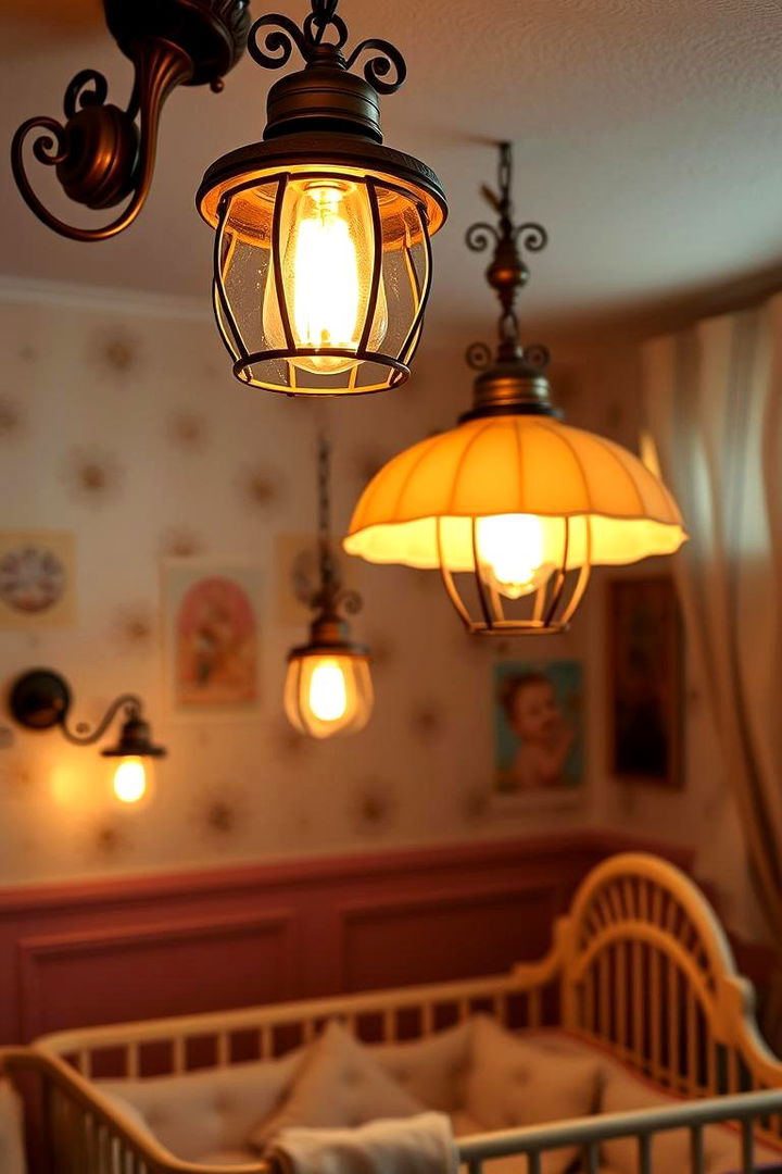 Warm Nostalgic Lighting Fixtures - 22 Vintage Nursery Ideas