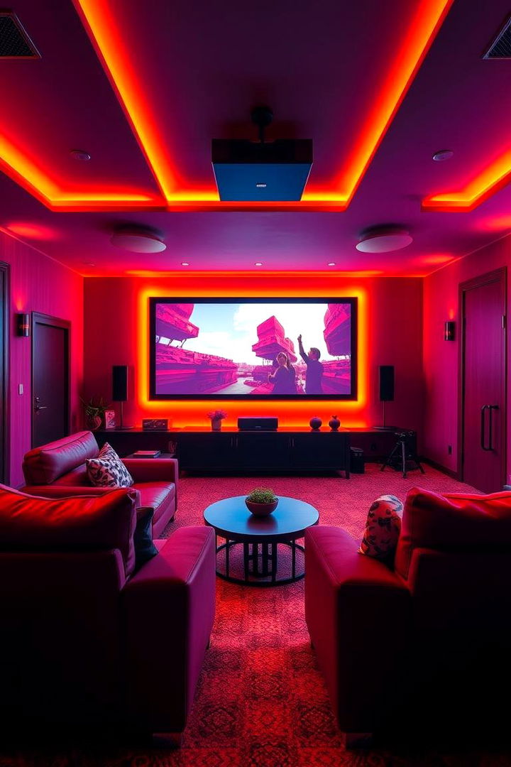 Warm Orange Glow - 22 Home Theater Paint Colors