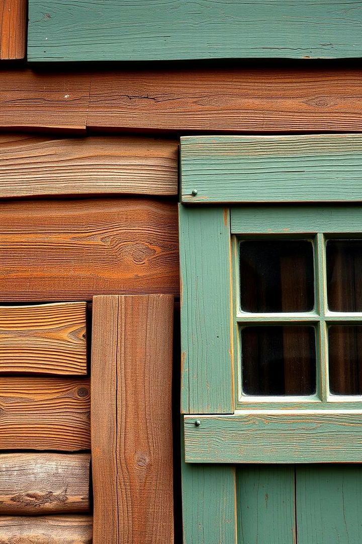 Warm Reclaimed Wood Accents - 22 Farmhouse Green Exterior Home Ideas