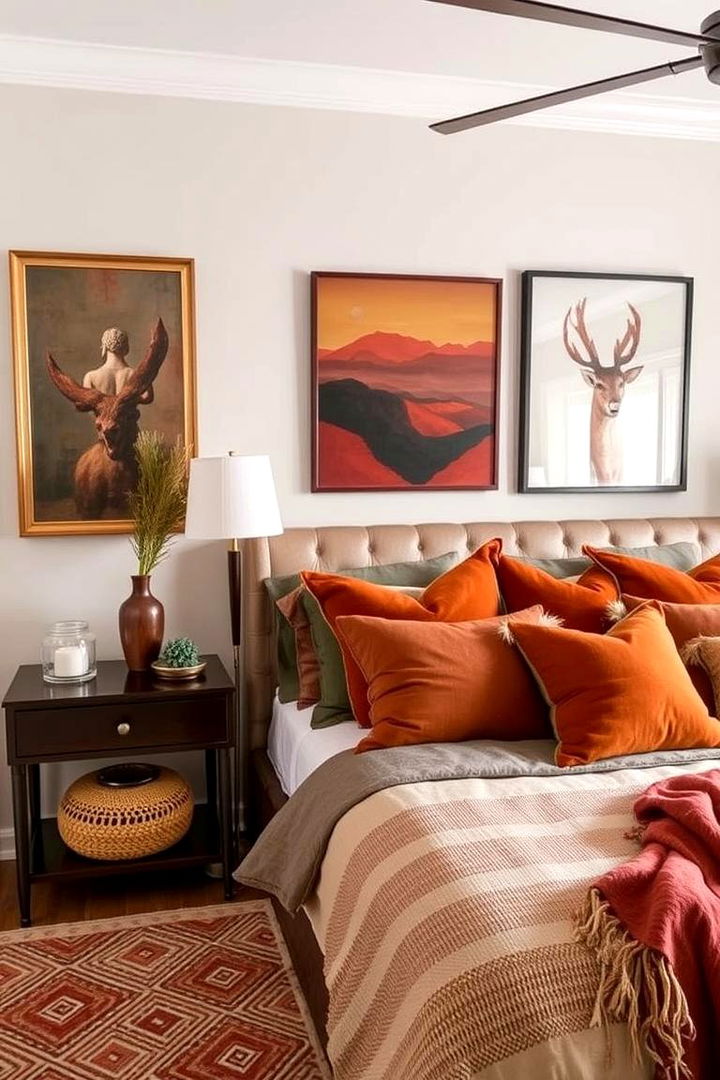 Warm Rust Accessories - 22 Rust Bedroom Ideas