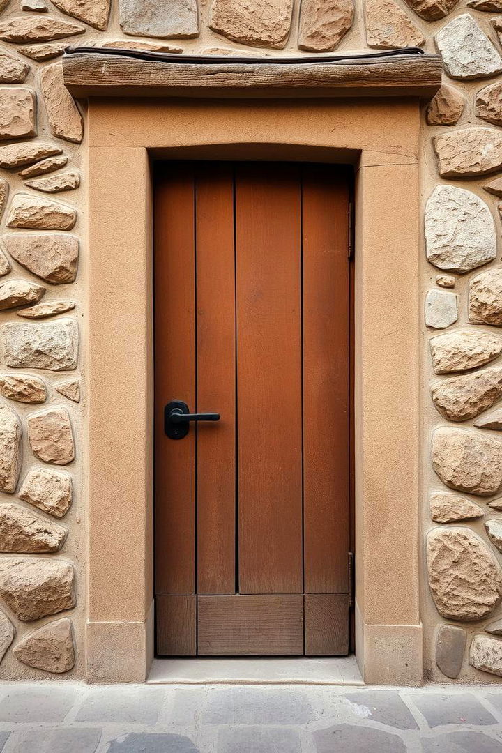 Warm Rustic Brown Embrace - 22 Front Door Color Ideas