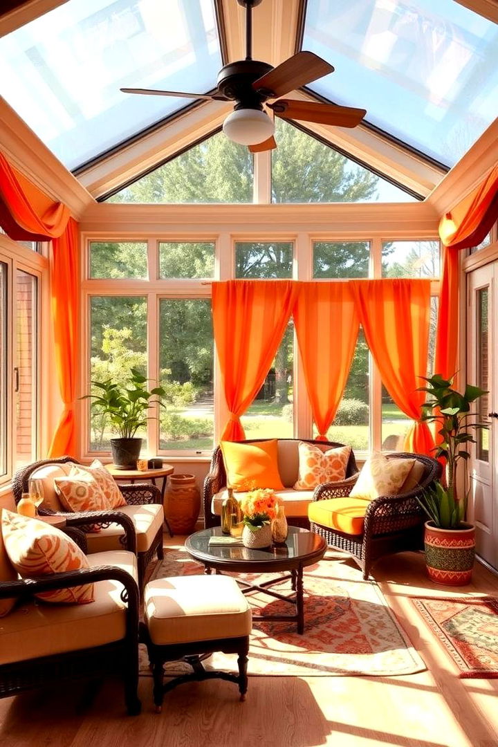 Warm Tangerine Orange - 22 Sunroom Color Ideas