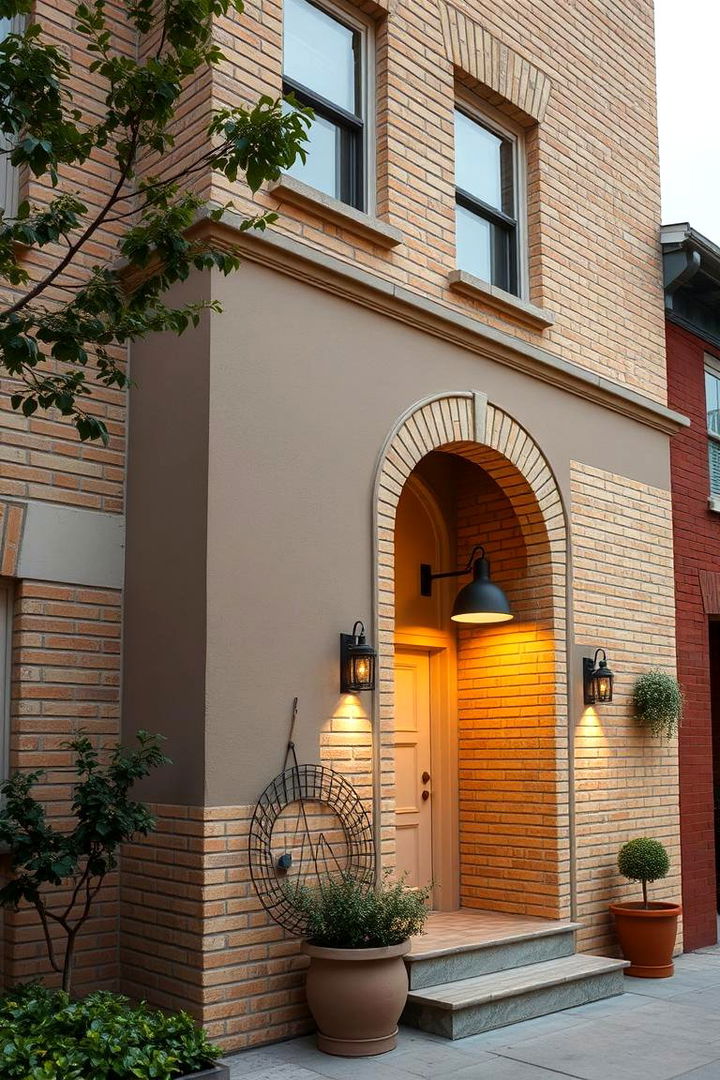 Warm Taupe Balance - 22 Blonde Brick House Color Schemes